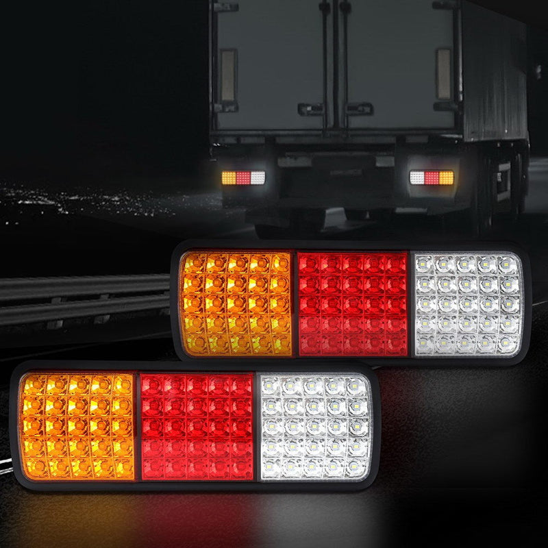 Giantz Pair 75 LED Tail Lights Stop Reverse Indicator 12V Ute Trailer Caravan Truck Boat Payday Deals