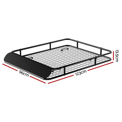 Giantz Universal Car Roof Rack Basket Luggage Carrier Steel Vehicle Cargo 123cm Payday Deals