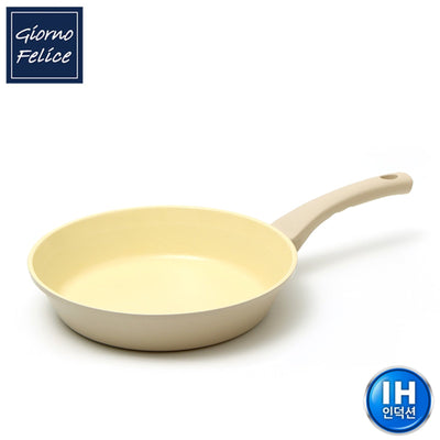 Giorno Felice 28cm Beige IH Frypan Ceramic Non-Stick Frying Pan Induction Payday Deals
