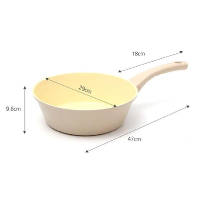 Giorno Felice 28cm Beige IH Wok Pan Ceramic Non-Stick Stir Frypan Induction Payday Deals