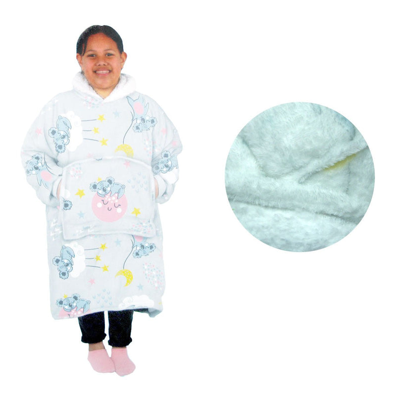 Girls Comfy Warm Blanket Hoodie with Sherpa Fleece Reverse Koala Payday Deals