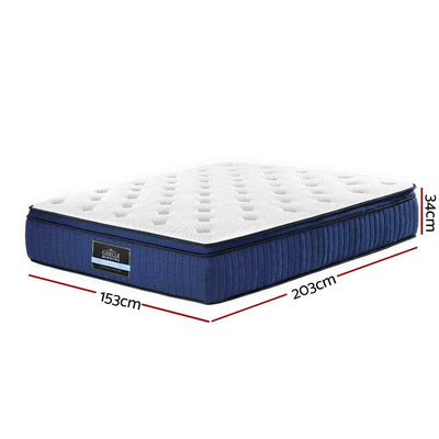 Giselle Bedding Franky Euro Top Cool Gel Pocket Spring Mattress 34cm Thick Queen Payday Deals
