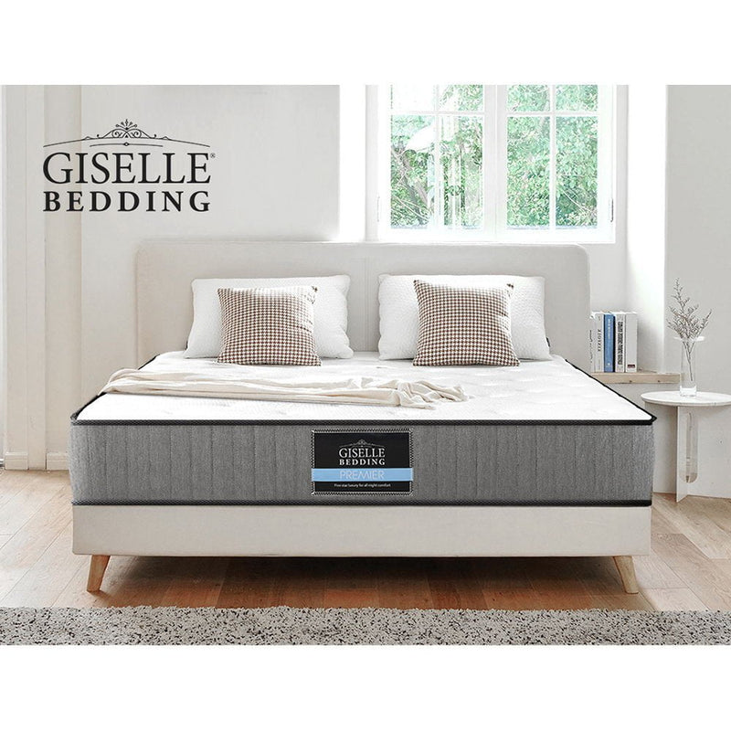 Giselle Bedding Mattress Extra Firm Double Pocket Spring Foam Super Firm 23cm Payday Deals