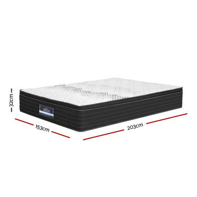 Giselle Bedding Mattress Extra Firm Queen Pocket Spring Foam Super Firm 32cm Payday Deals