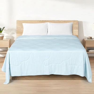 Giselle Cooling Comforter Summer Quilt Lightweight Blanket Cover Single Blue Payday Deals