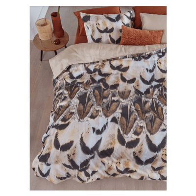 Giselle Cotton Sateen Natural Quilt Cover Sets by Bedding House Queen