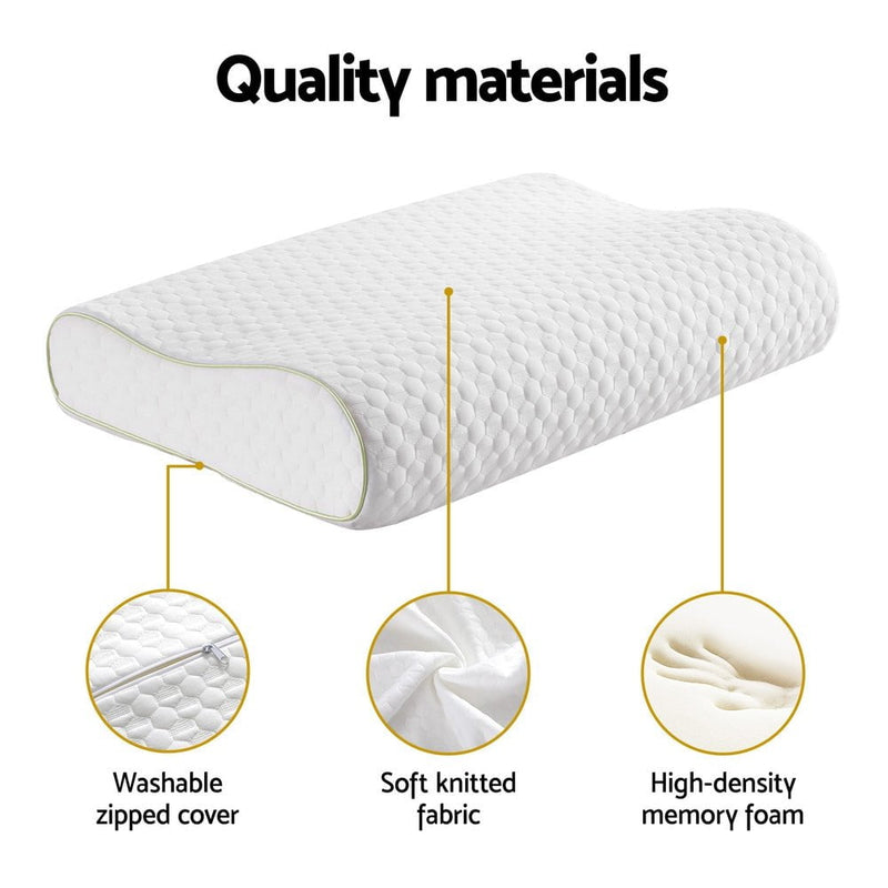 Giselle Memory Foam Pillow Contour Neck Payday Deals