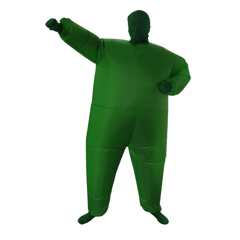 Go Green Inflatable Costume Fancy Dress Suit Fan Operated Payday Deals