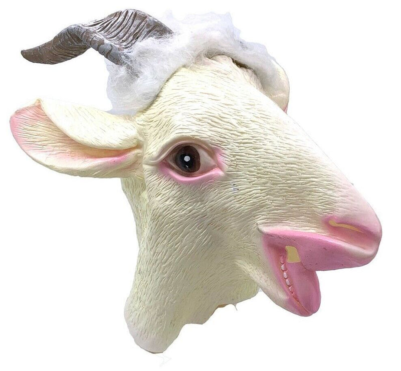 GOAT RUBBER MASK Latex Head Face Halloween Costume Party Animal Cosplay Sheep Payday Deals