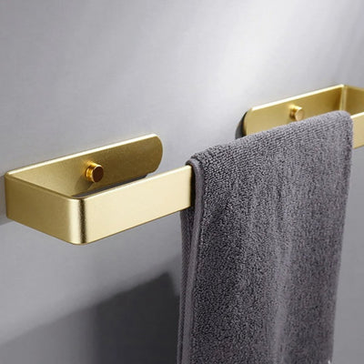 Gold Kitchen Bathroom Paper Holder Towel Holder Self Adhesive or Screw Mount 40cm Payday Deals