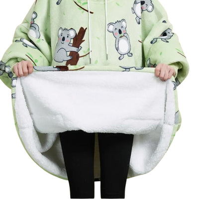 GOMINIMO Hoodie Blanket (Adult Koala Bear Green) GO-HB-139-AYS Payday Deals