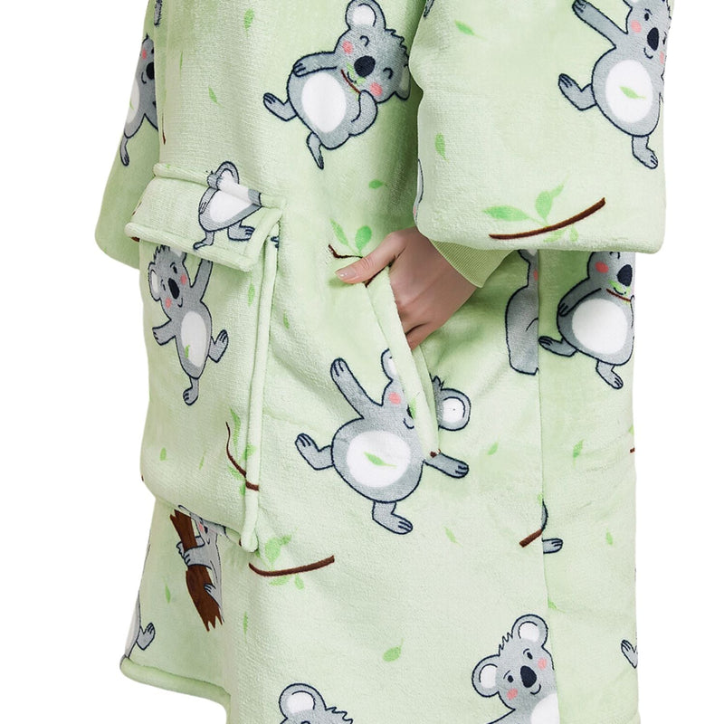 GOMINIMO Hoodie Blanket (Adult Koala Bear Green) GO-HB-139-AYS Payday Deals