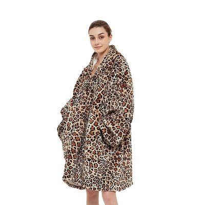 GOMINIMO Hoodie Blanket Leopard