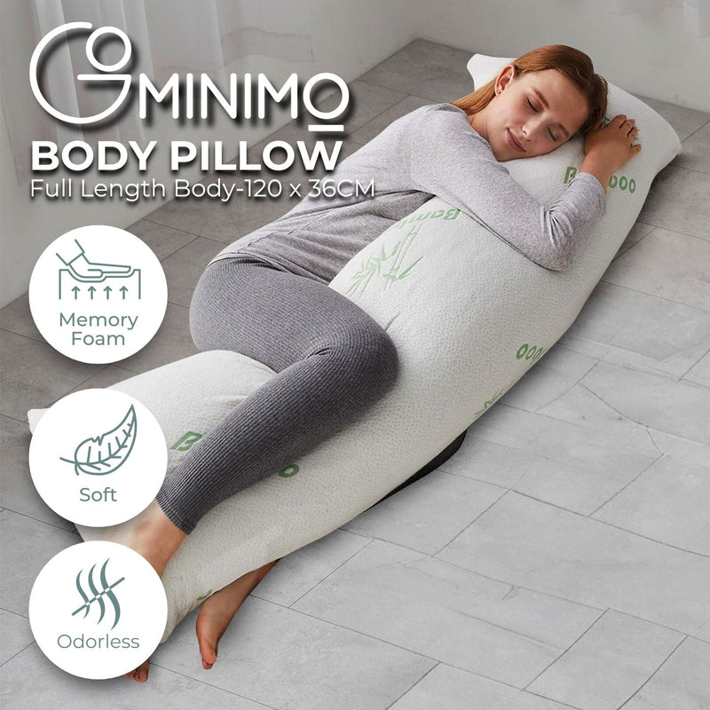 Gominimo Memory Foam Full-Length Body Hug Pillow SleepCushion Maternity Support Payday Deals