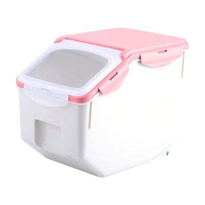 GOMINIMO Multipurpose Food Storage Container with Lids and Cup for Pet Food or Rice Grains (Pink) GO-FSC-102-JBY Payday Deals