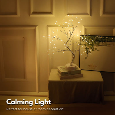 GOMINIMO Wood Desk Lamp- Bonsai Fairy Tree Lights Warm White- Payday Deals