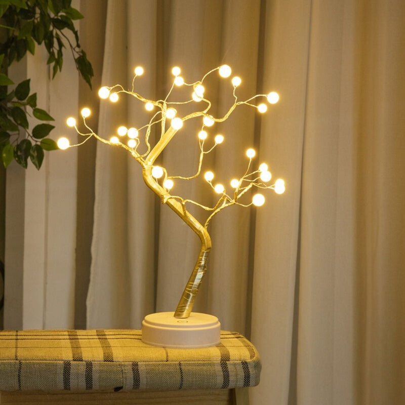 GOMINIMO Wood Desk Lamp Bonsai Lighted Tree Payday Deals