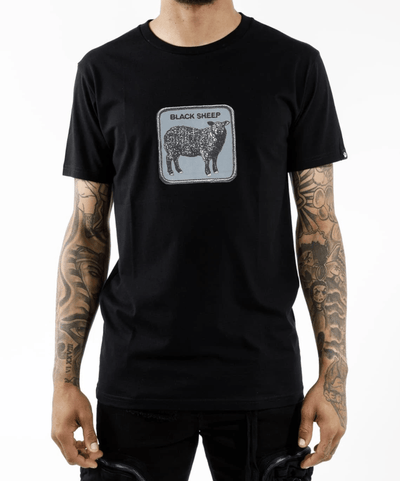 Goorin Bros The Animal Farm T Shirt Top Short Sleeve - Made in Portugal - Black Sheep