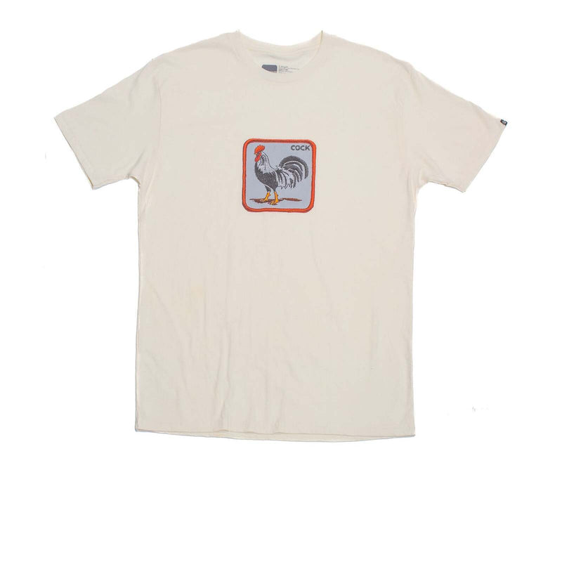 Goorin Bros The Animal Farm T Shirt Top Short Sleeve Rooster - Made in Portugal - Cream Payday Deals