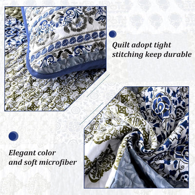 Gorgeous Quilted bedspread and pillowcovers set: Comfortable Elegance - Queen size Payday Deals