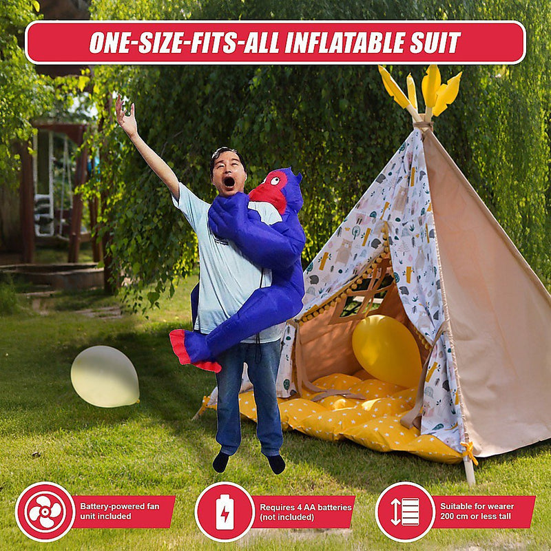 GORILLA Fancy Dress Inflatable Suit -Fan Operated Costume Payday Deals