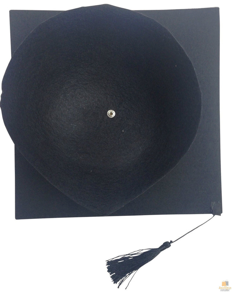 GRADUATION HAT Mortar Board Graduate Bachelor Academic Cap School - Black Payday Deals