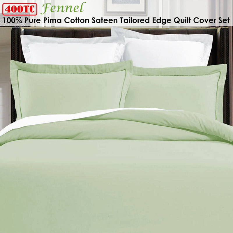 Grand Aterlier Pima Cotton Fennel Quilt Cover Set King Payday Deals