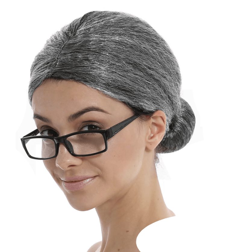 GRANDMA WIG Grey Hair Old Lady Granny Fancy Dress Costume Party Grand Mother Payday Deals