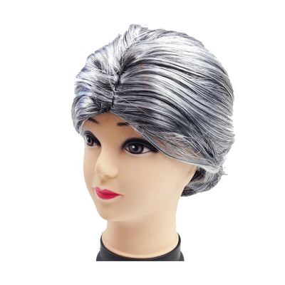 GRANDMA WIG Grey Hair Old Lady Granny Fancy Dress Costume Party Grand Mother Payday Deals