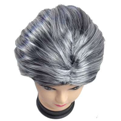 GRANDMA WIG Grey Hair Old Lady Granny Fancy Dress Costume Party Grand Mother Payday Deals