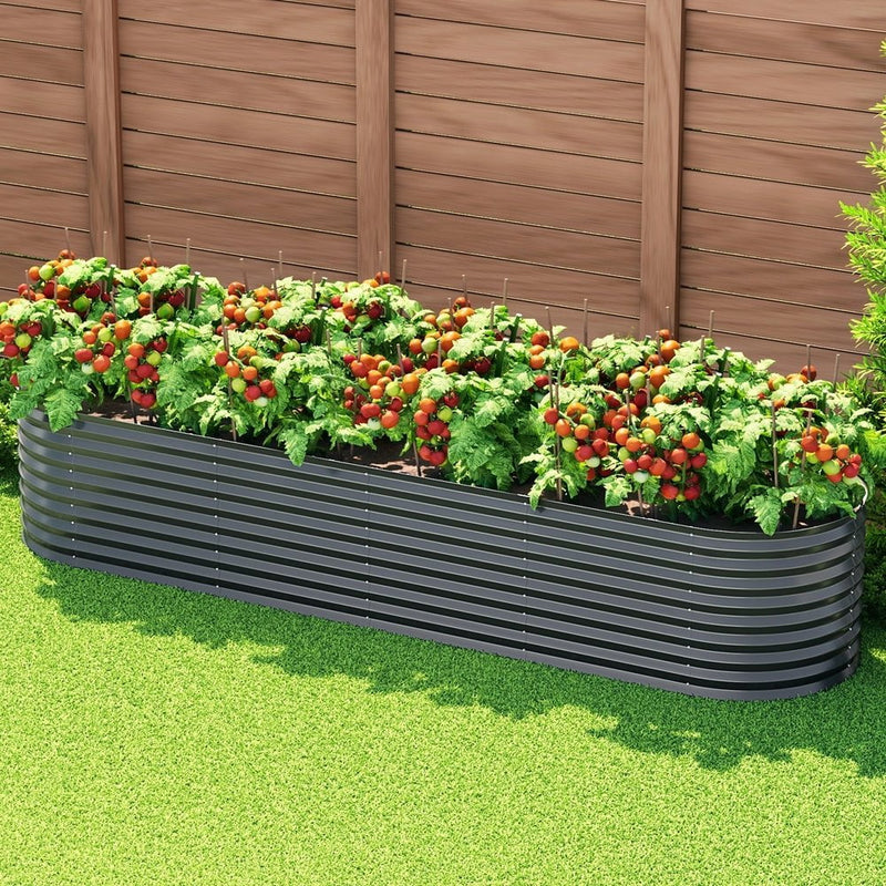 Greenfingers Garden Bed 320X80X56cm Oval Planter Box Payday Deals