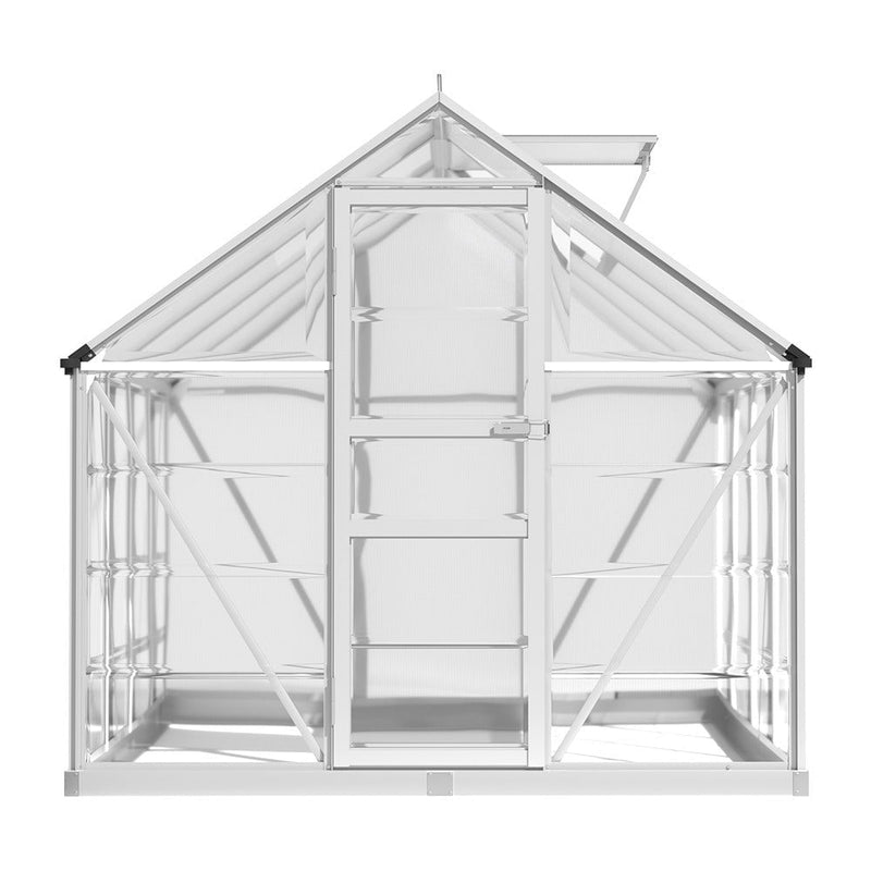 Greenfingers Greenhouse Aluminium Polycarbonate Green House Garden 248x189x200cm Payday Deals