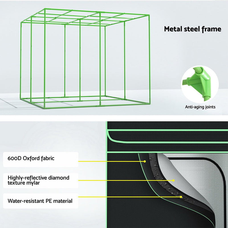 Greenfingers Grow Tent Kits 200x 200 x 200cm Hydroponics Indoor Grow System Payday Deals