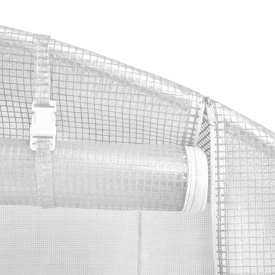 Greenhouse with Steel Frame White 100 m² 20x5x2.3 m Payday Deals