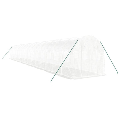 Greenhouse with Steel Frame White 32 m² 16x2x2 m Payday Deals