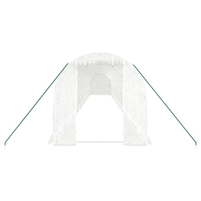 Greenhouse with Steel Frame White 32 m² 16x2x2 m Payday Deals