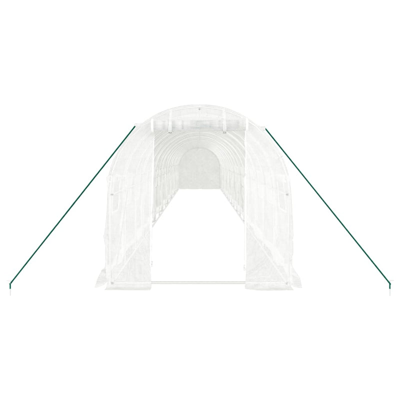 Greenhouse with Steel Frame White 32 m² 16x2x2 m Payday Deals