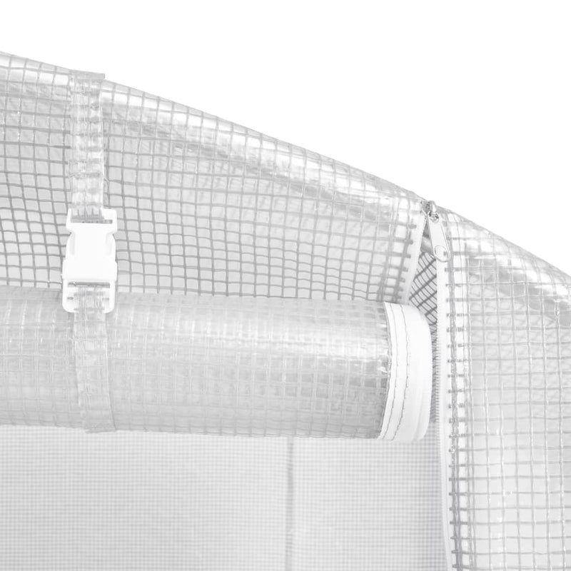 Greenhouse with Steel Frame White 32 m² 16x2x2 m Payday Deals