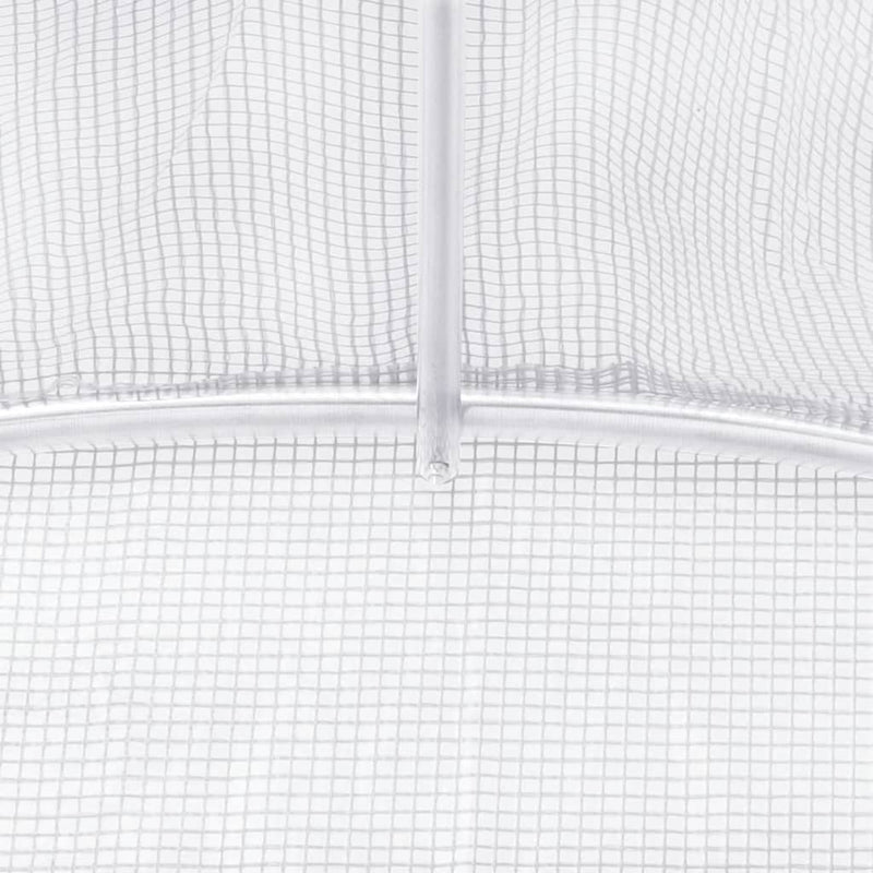 Greenhouse with Steel Frame White 32 m² 16x2x2 m Payday Deals