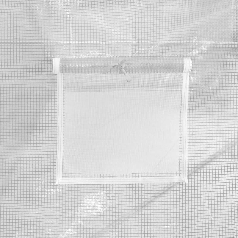 Greenhouse with Steel Frame White 32 m² 16x2x2 m Payday Deals