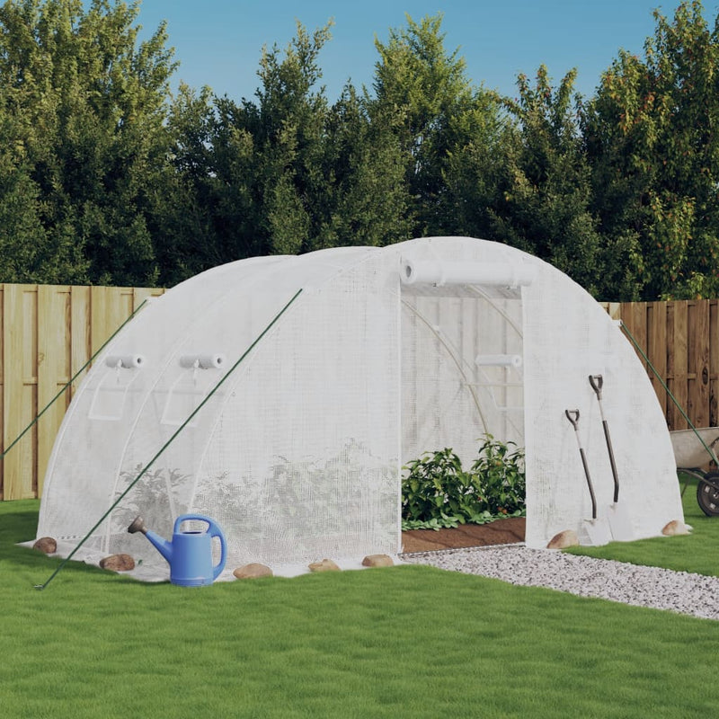 Greenhouse with Steel Frame White 8 m² 4x2x2 m Payday Deals