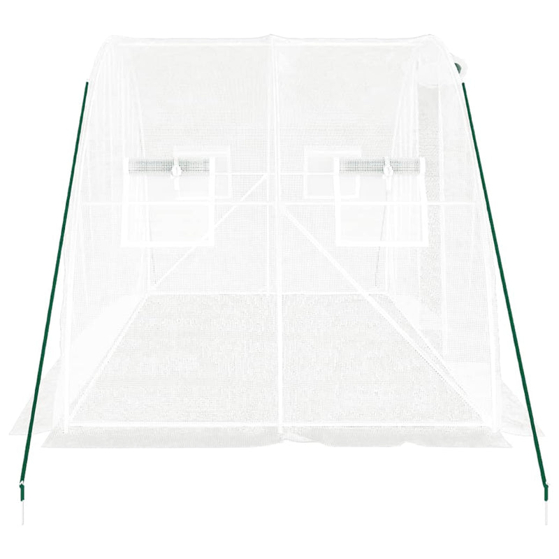Greenhouse with Steel Frame White 8 m² 4x2x2 m Payday Deals