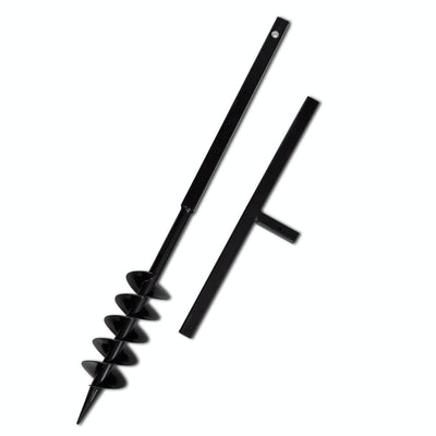 Ground Drill with Handle 100 mm with Extension Tube 9 m Steel Payday Deals