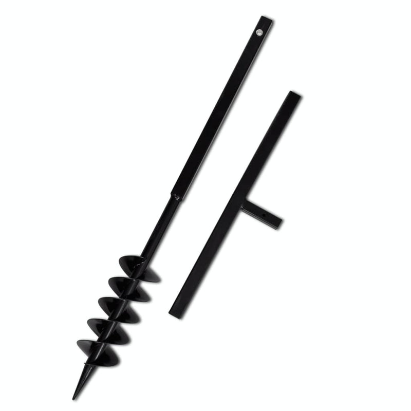 Ground Drill with Handle 100 mm with Extension Tube 9 m Steel Payday Deals