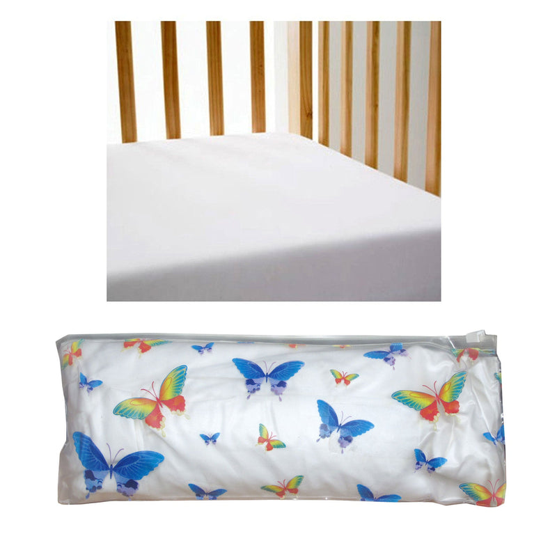 Gypsy Kids 100% Cotton Large Cot Fitted Sheet White 75 x 131 + 11 cm Payday Deals