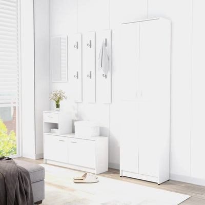 Hallway Wardrobe White 55x25x189 cm Engineered Wood Payday Deals