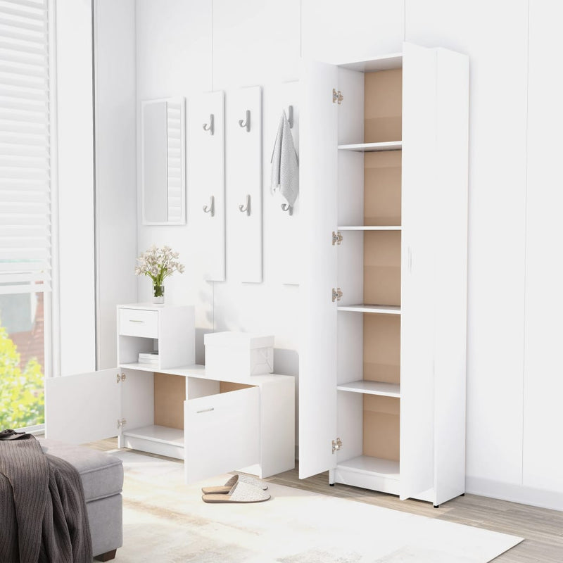 Hallway Wardrobe White 55x25x189 cm Engineered Wood Payday Deals