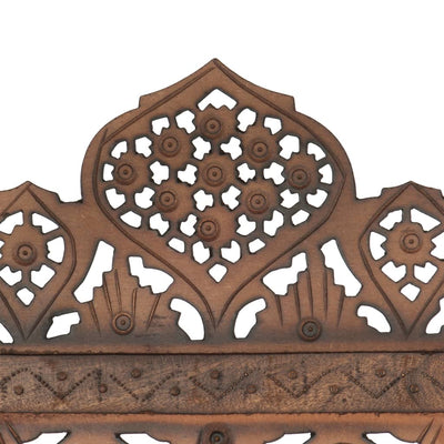 Hand carved 4-Panel Room Divider Brown 160x165 cm Solid Mango Wood Payday Deals