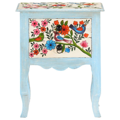 Hand Painted Bedside Cabinet 40x30x50 cm Solid Mango Wood Payday Deals