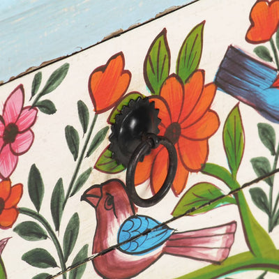 Hand Painted Bedside Cabinet 40x30x50 cm Solid Mango Wood Payday Deals